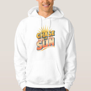 Retro "Chase the Sun" Summer Quote Hoodie