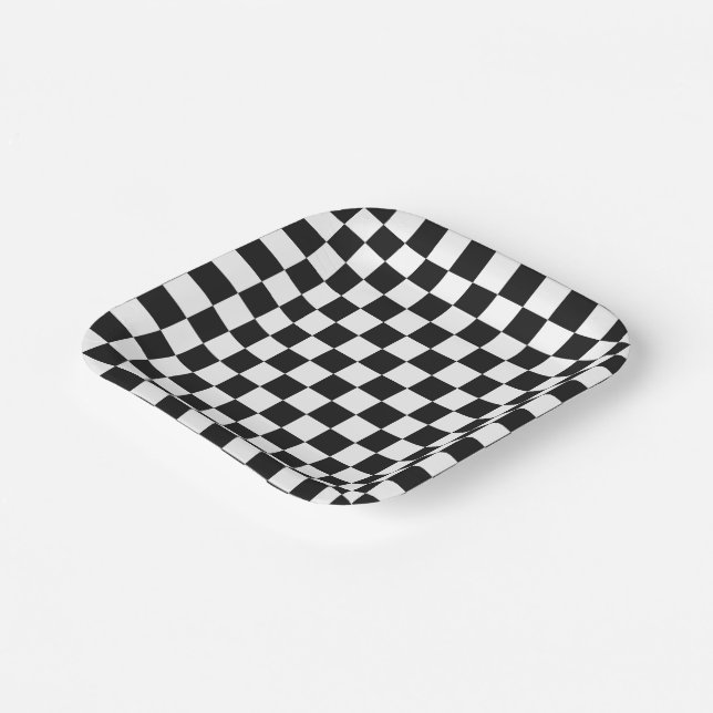 Retro Checker Boy Birthday Party Paper Plates
