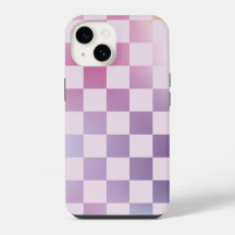 Retro Checker Checkered Gradient Purple Pattern