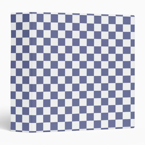 Retro Checker Pattern 90s Purple 3 Ring Binder