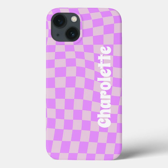 retro checker pattern Case-Mate iPhone case (Back)
