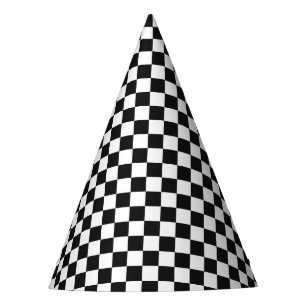 Retro Checker Two Cool Birthday Party Hat