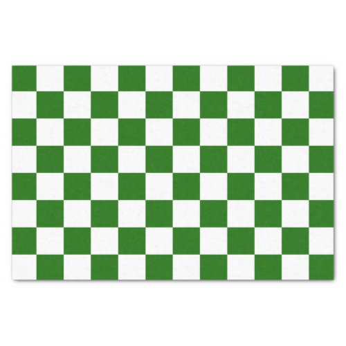 Retro Checkerboard Checker Board Green Christmas  Tissue Paper