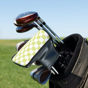 Retro Checkerboard Golf Head Cover