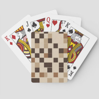 Retro Checkerboard Grid Playing Card Design