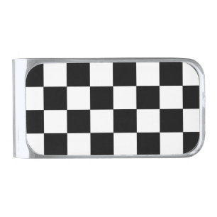 Retro Checkerboard Money Clip