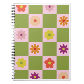 Retro Checkerboard Notebook