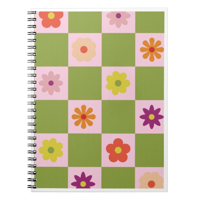 Retro Checkerboard Notebook (Front)