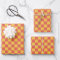 Retro Checkerboard Pattern Bright Yellow Orange 