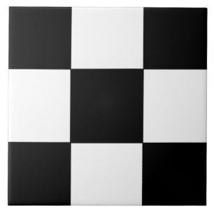 Retro Checkerboard Pattern Ceramic Tile