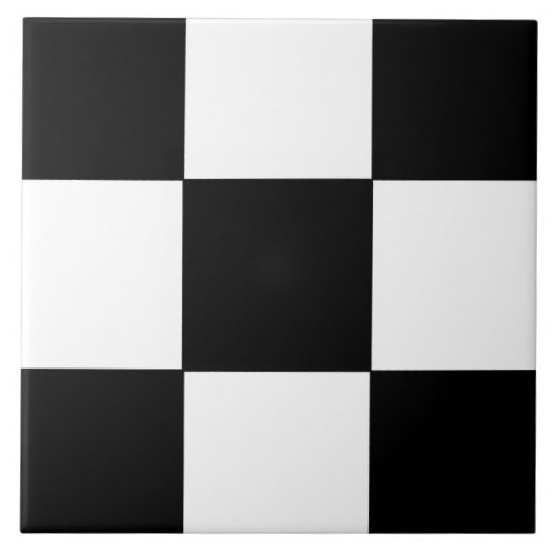 Retro Checkerboard Pattern Ceramic Tile