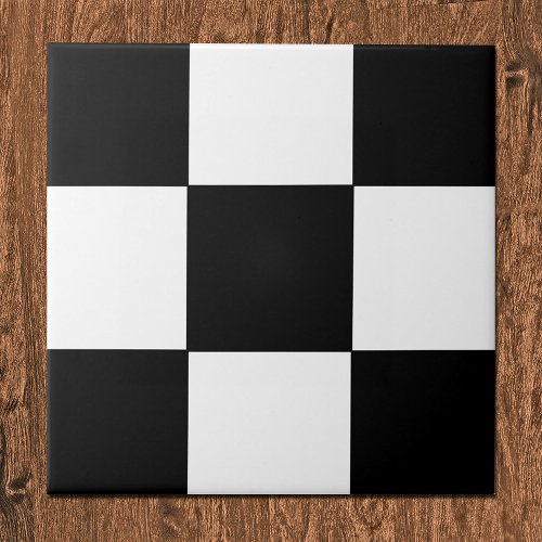 Retro Checkerboard Pattern Ceramic Tile