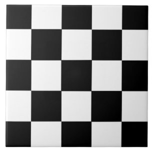 Retro Checkerboard Pattern Ceramic Tile