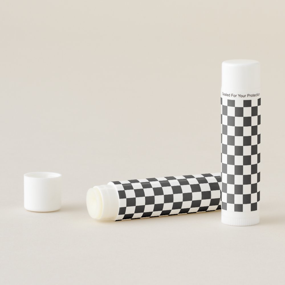 Disover Retro Checkerboard Pattern Lip Balm