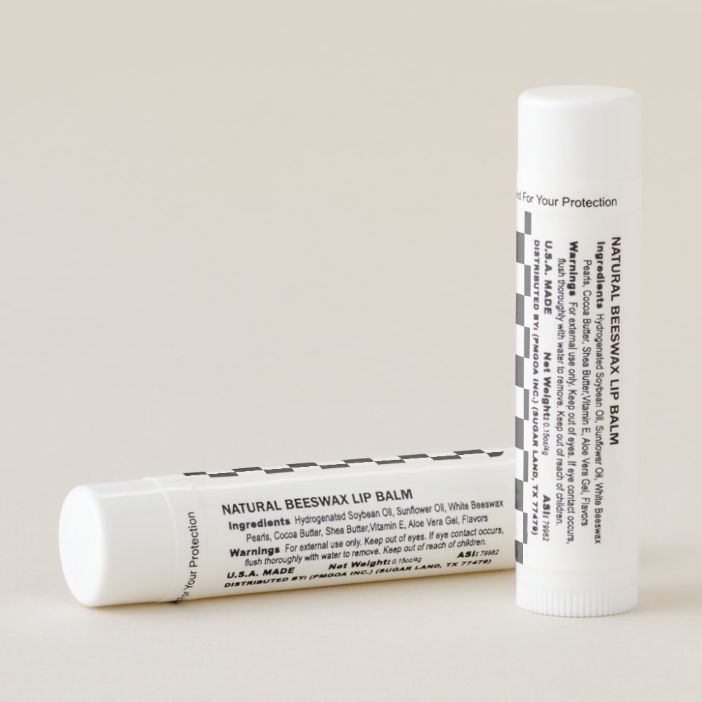 Disover Retro Checkerboard Pattern Lip Balm