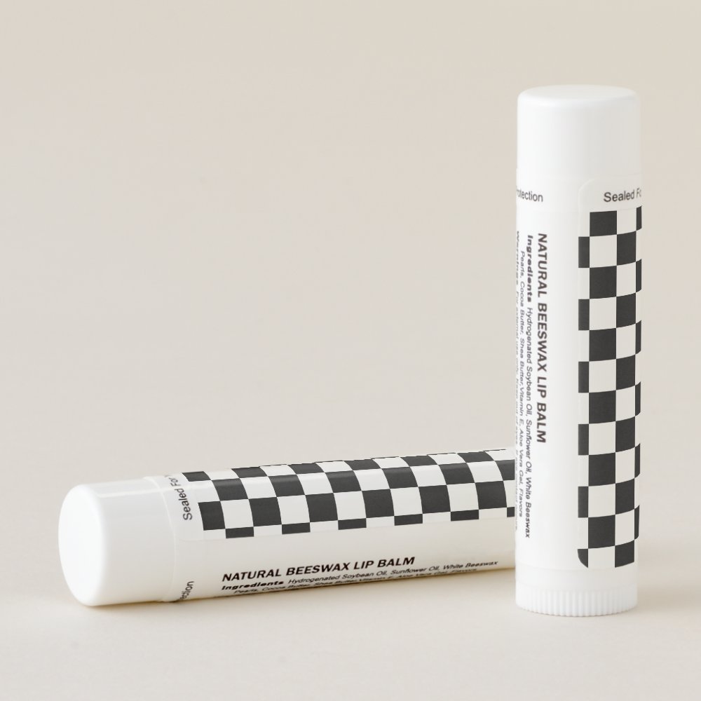 Disover Retro Checkerboard Pattern Lip Balm