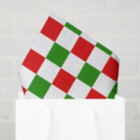 Retro Checkerboard Red and Green Christmas