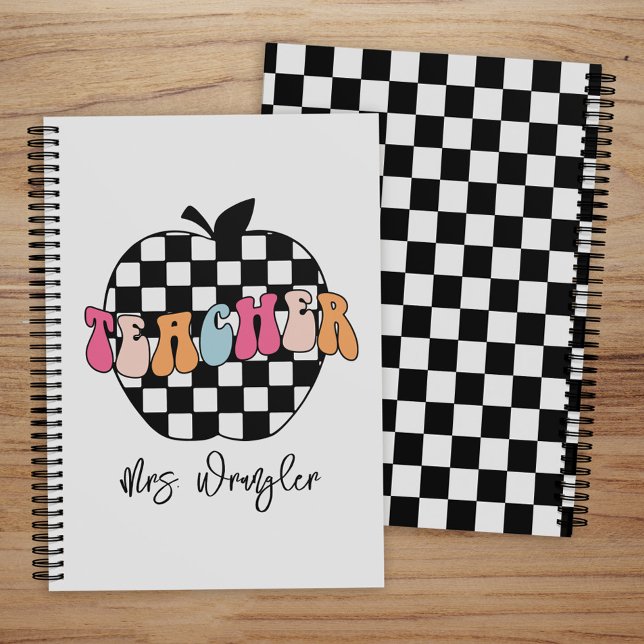 Retro Checkered Apple Cute Teacher Planner (Creator Uploaded)