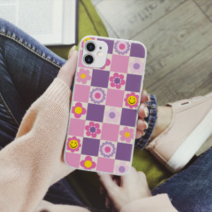 Retro Checkered Checker Y2K Floral Pattern Case-Mate iPhone 14 Case