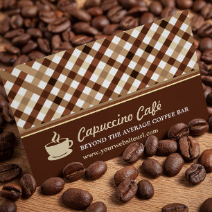 Retro Checkered Coffee Bar Loyalty Card