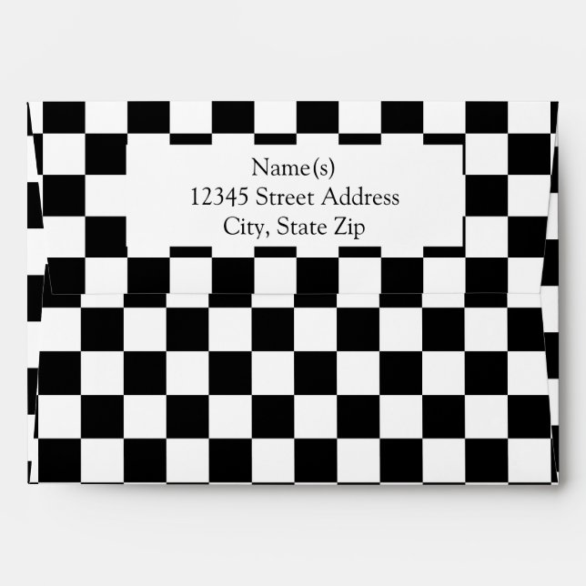 Retro Checkered - Envelope (Back (Top Flap))