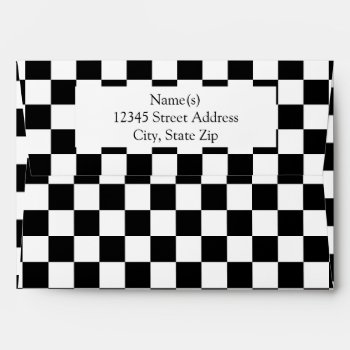 Retro Checkered - Envelope by Midesigns55555 at Zazzle