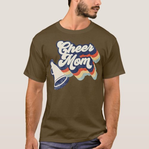 Retro Cheer Mom Mothers Day T_Shirt
