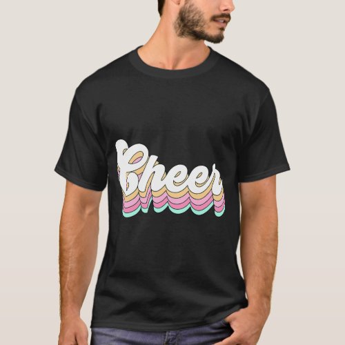 Retro Cheer Pastel for Cheerleaders Teen Girls Aes T_Shirt