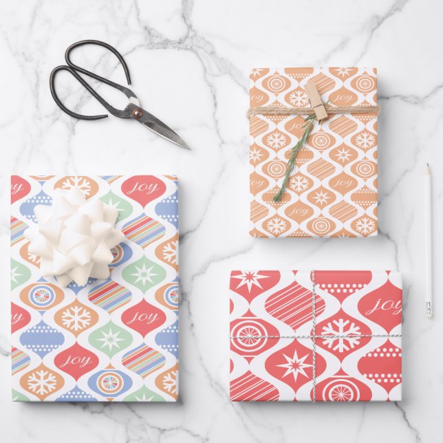 Retro Cheer Wrapping Paper Sheets (Front)