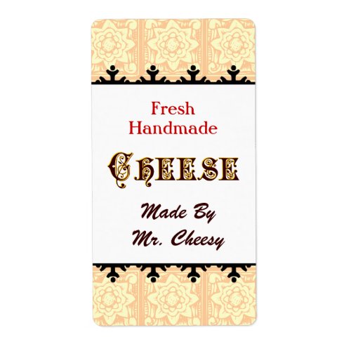 Retro Cheese Custom Labels