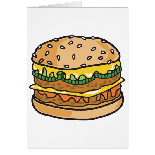 retro cheese hamburger cards (Front)