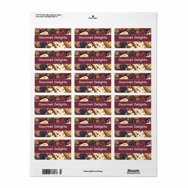 retro cheese plate -personalized  label (Full Sheet)