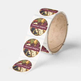 retro cheese plate -personalized round Sticker