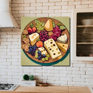 retro  cheese plate 