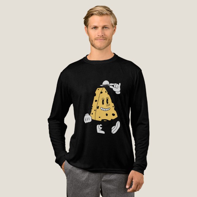 Retro Cheese with Hat Tri-Blend Shirt (Full Front)