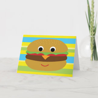 Retro Cheeseburger Card