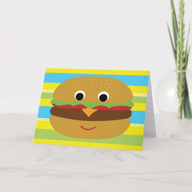 Retro Cheeseburger Card (Front)