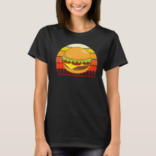 Retro Cheeseburger Hamburger Food  Graphic T-Shirt