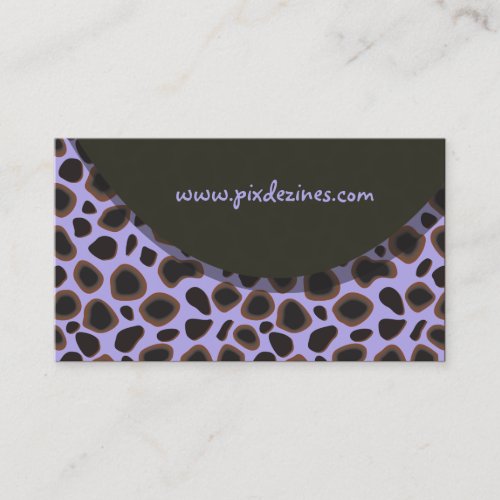Retro Cheetah Skin pattern profile cards Business Card