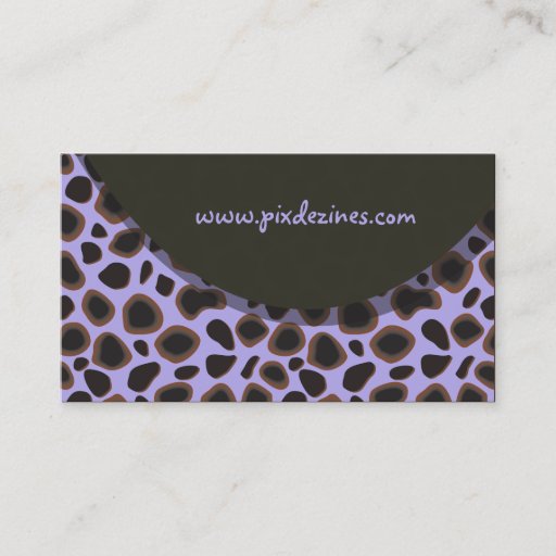 Customizable Retro Cheetah Skin pattern profile cards Business Card