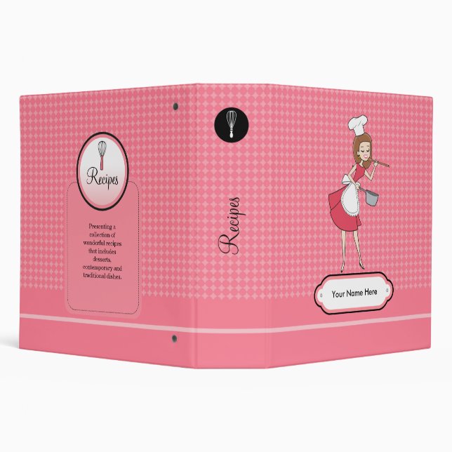 Retro Chef Binder Recipe Organizer (Background)