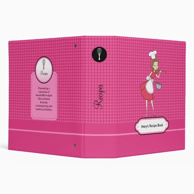 Retro Chef Binder Recipe Organizer (Background)