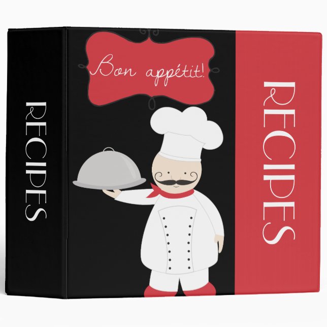 Retro Chef Custom Recipe Binder (Front/Spine)
