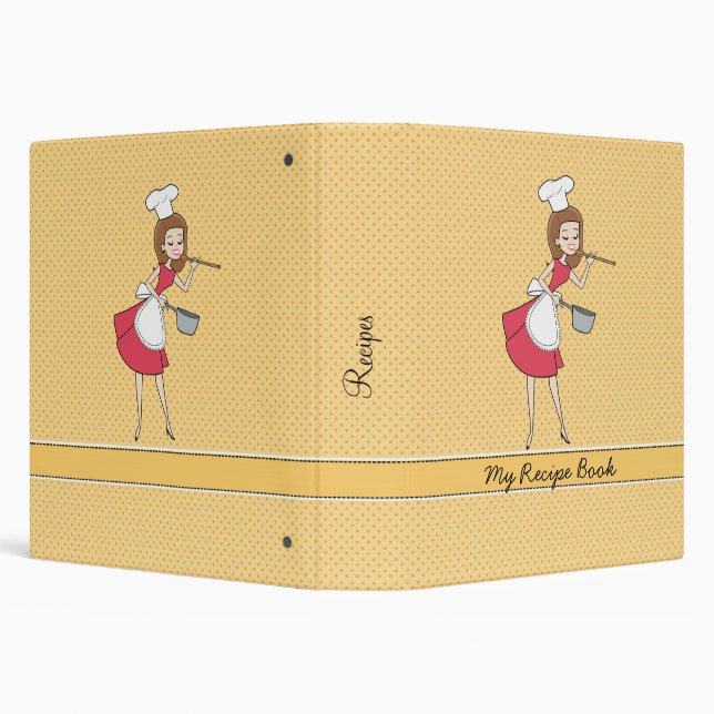 Retro Chef Recipe Binder Organizer (Background)