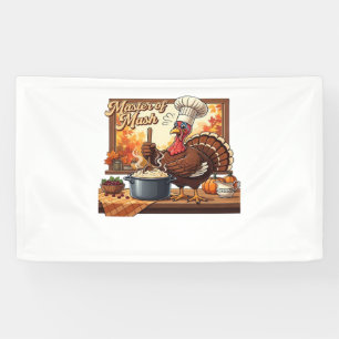 Retro Chef Turkey Thanksgiving Classic T-Shirt Banner