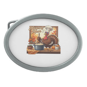 Retro Chef Turkey Thanksgiving Classic T-Shirt Belt Buckle
