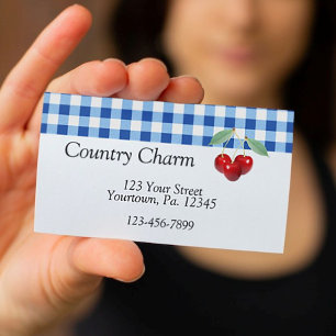 Retro Cherries Business Card