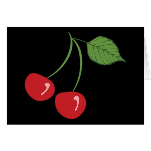 Retro Cherries Cards (Front Horizontal)
