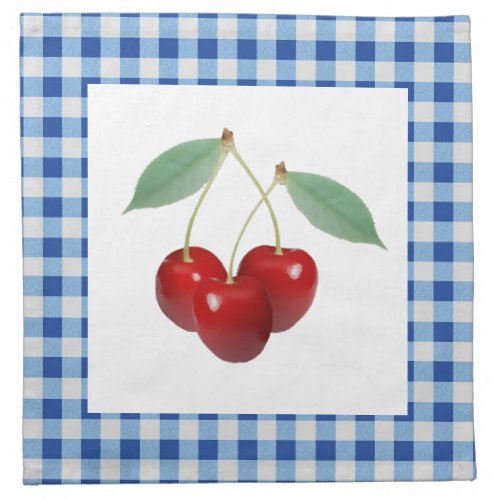 Retro Cherries Cloth Napkin