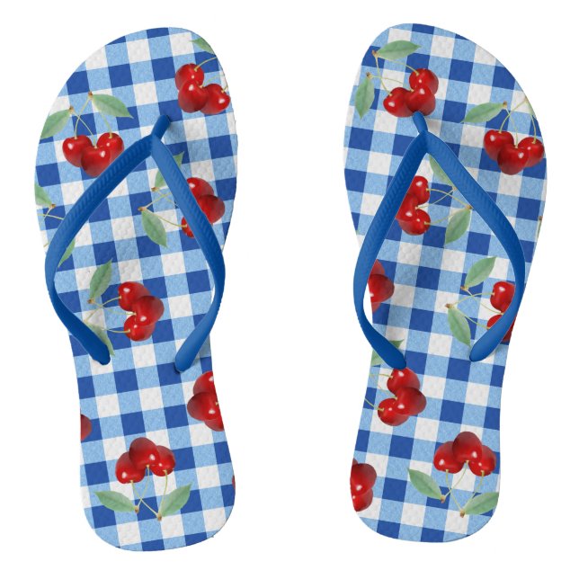Retro Cherries Flip Flops (Footbed)